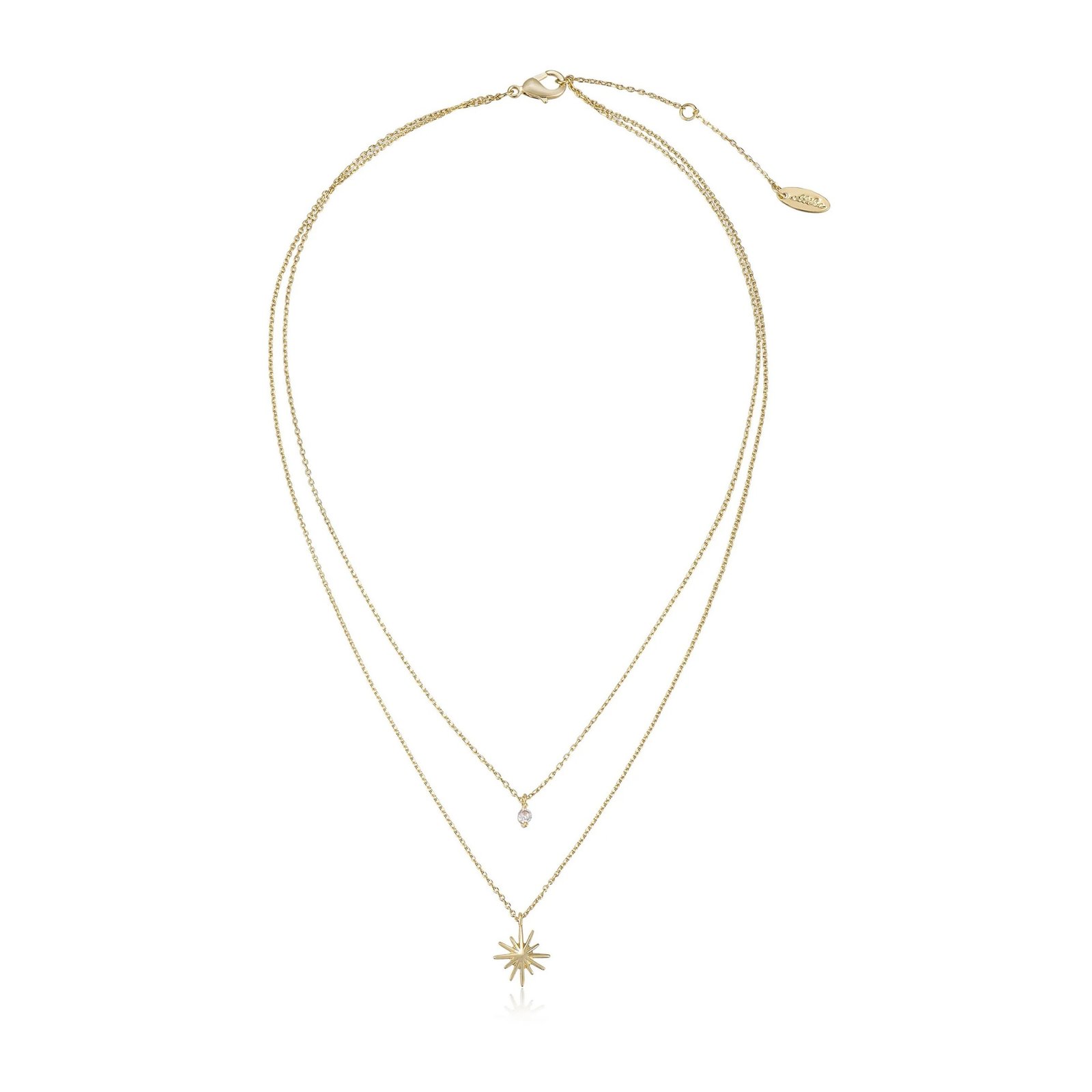 Starburst Layered Artificial Pendant Necklace